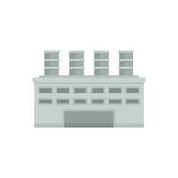 Storage recycle factory icon flat isolated vector