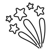 Triumph firework icon outline vector. Party event vector