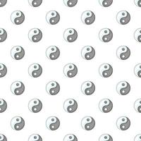Yin Yang pattern, cartoon style vector