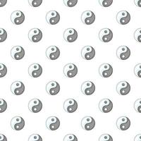 Yin Yang pattern, cartoon style vector