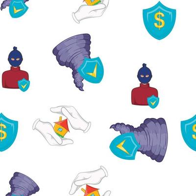 Disaster pattern, cartoon style