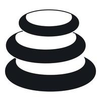 Stack of basalt balancing stones icon vector