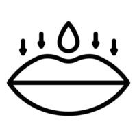 Lips skin icon outline vector. Face treatment vector