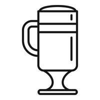 Cafe cup icon outline vector. Cream view vector