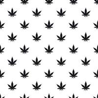 Marijuana leaf pattern, simple style vector