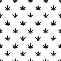 Marijuana leaf pattern, simple style vector