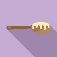 Dough spoon icon flat vector. Flour pastry vector