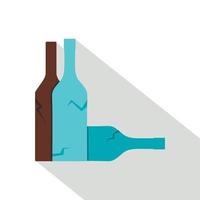 icono de botellas, estilo plano vector