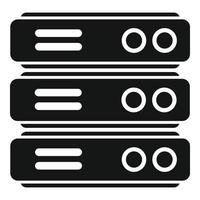 Server desktop icon simple vector. System data vector