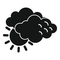 vector simple de icono de nube soleada. pronostico de lluvia