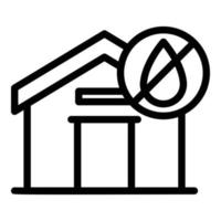 No water roof icon outline vector. Home worker vector
