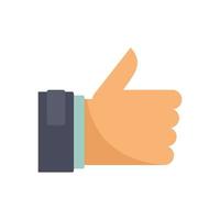 Pr thumb up icon flat isolated vector