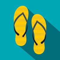 icono de chanclas, estilo plano vector