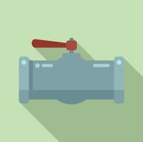 Industrial pipe tap icon flat vector. Drain system vector