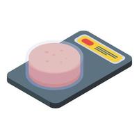 Pate pack icon isometric vector. Duck food vector