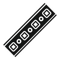 Semiconductor led strip icon simple vector. Diode stripe vector