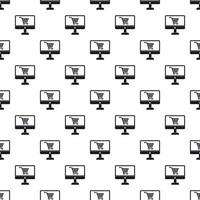 Shopping cart symbol pattern, simple style vector
