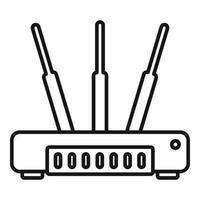 vector de contorno de icono de módem de computadora. router de wifi