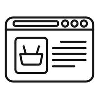 Computer online store icon outline vector. Sale shop vector