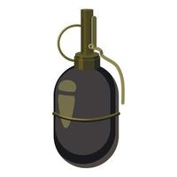 Grenade icon, cartoon style vector