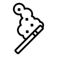 Smoke wand icon outline vector. Magic hat vector