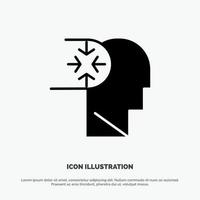 Mind Autism Disorder Head solid Glyph Icon vector