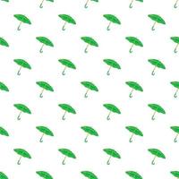 Green umbrella pattern, cartoon style vector
