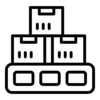 Stock inventory icon outline vector. Digital control vector