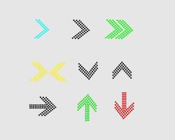 modern all arrow design set. vector