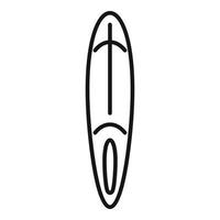 vector de contorno de icono de surf de agua sup. tabla de paddle