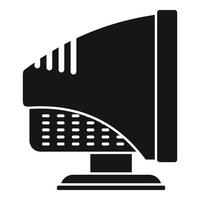 Monitor icon simple vector. Computer display vector