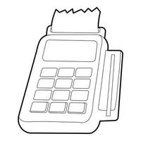 Card reader icon, outline style vector