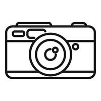 Event camera icon outline vector. Time manager vector