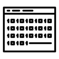 Web code source icon outline vector. Build process vector