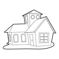 House icon, outline style vector