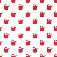 Red oiler pattern, cartoon style vector