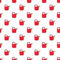 Red oiler pattern, cartoon style vector