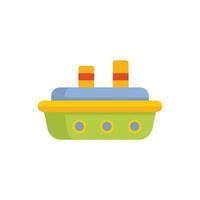 Rubber ship icon flat isolated vector