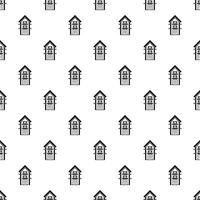 House with balcony pattern, simple style vector