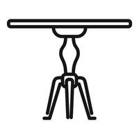 Table stand icon outline vector. Wood furniture vector