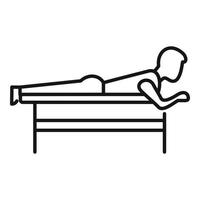 Therapist massage icon outline vector. Hospital therapy vector