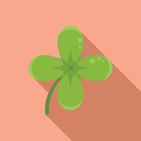 icono de hojas de trébol vector plano. suerte irlandesa