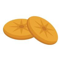 Fruit snack icon isometric vector. Dry food vector