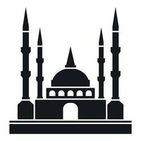 Mosque icon, simple style vector