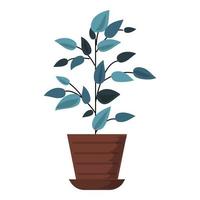 Indoor plant icon cartoon vector. Green tree vector