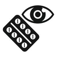 Eye pills icon simple vector. Test clinic vector