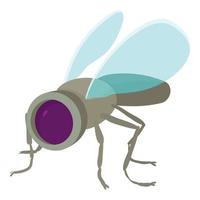 icono de mosca espía, estilo de dibujos animados vector