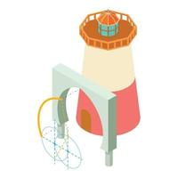 Reconstruction concept icon isometric vector. Arch project and lighthouse icon vector