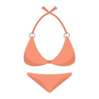 Pool swimsuit icon flat isolated vector