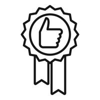 Rate thumb up icon outline vector. Customer trust vector